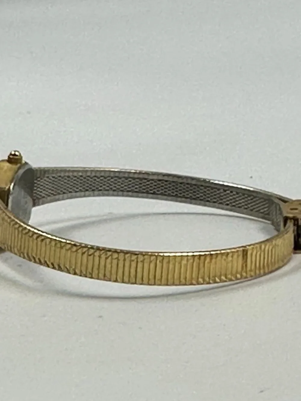 Vintage Adolfo Watch Women Gold Tone Oval 17MM Dial Slim Band New Battery